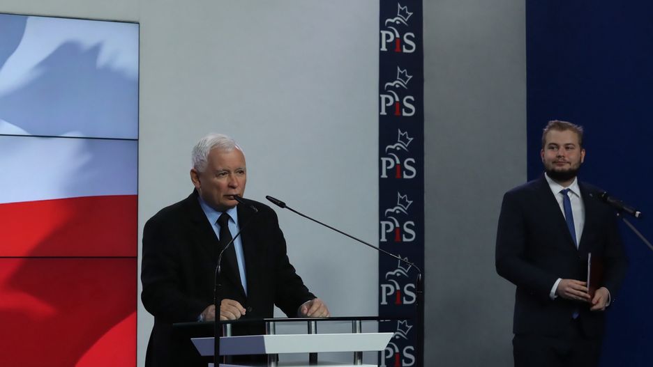 Na zdjęciu: Jarosław Kaczyński oraz Michał Moskal