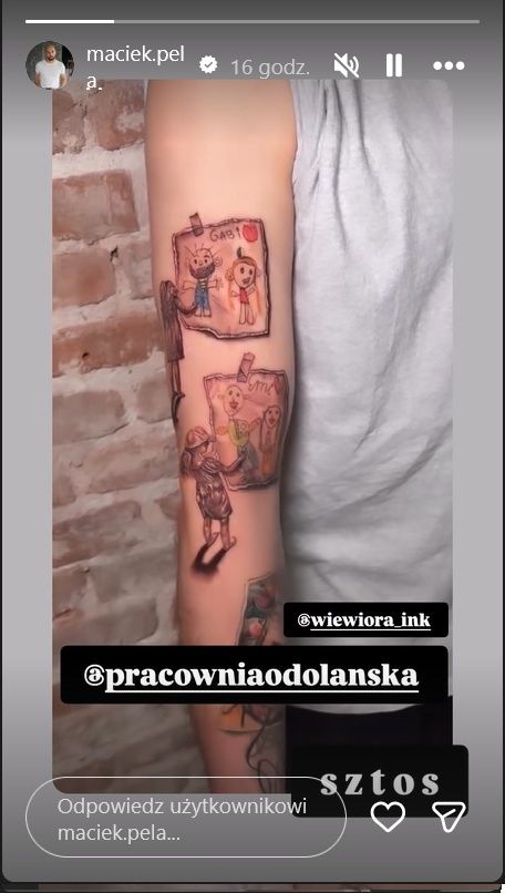 Maciej Pela ma nowe tatuaże