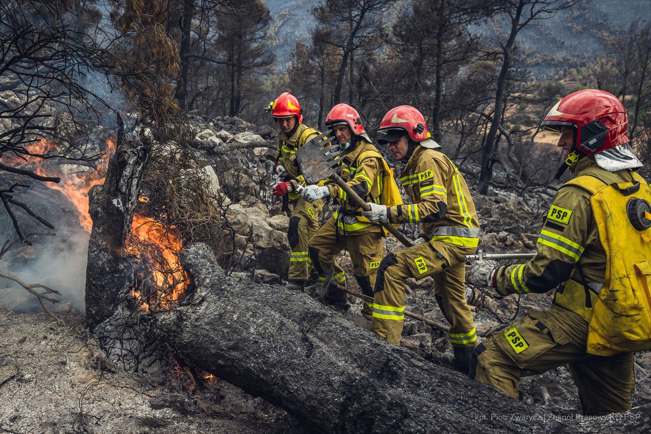 Pożary w Grecji. Dolnośląscy strażacy nadal w akcji