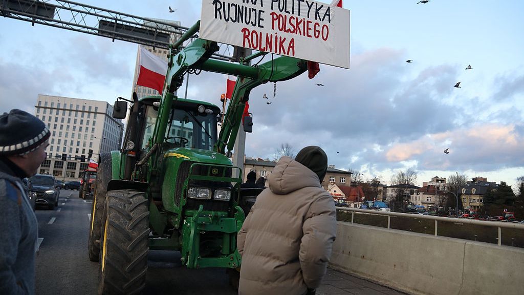 30 grudnia 2025 r. rolnicy protestowali w Krakowie przeciwko