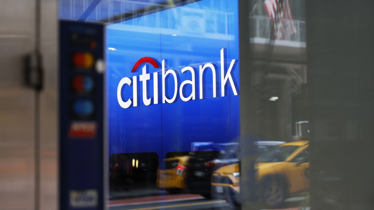NEW YORK, NEW YORK - JANUARY 12: The Citibank logo is seen on a bank on Third Avenue on January 12, 2024 in New York City. Citigroup will be cutting 20,000 jobs over the next two years after reporting a $1.8 billion loss for the fourth quarter of last year.  (Photo by Michael M. Santiago/Getty Images)