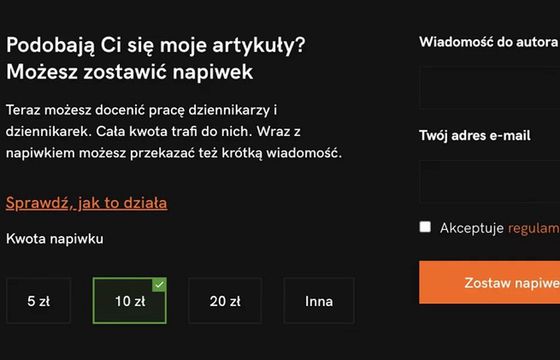 Dziennikarze naTemat przez miesiąc dostali 3,4 tys. zł w napiwkach od czytelników
