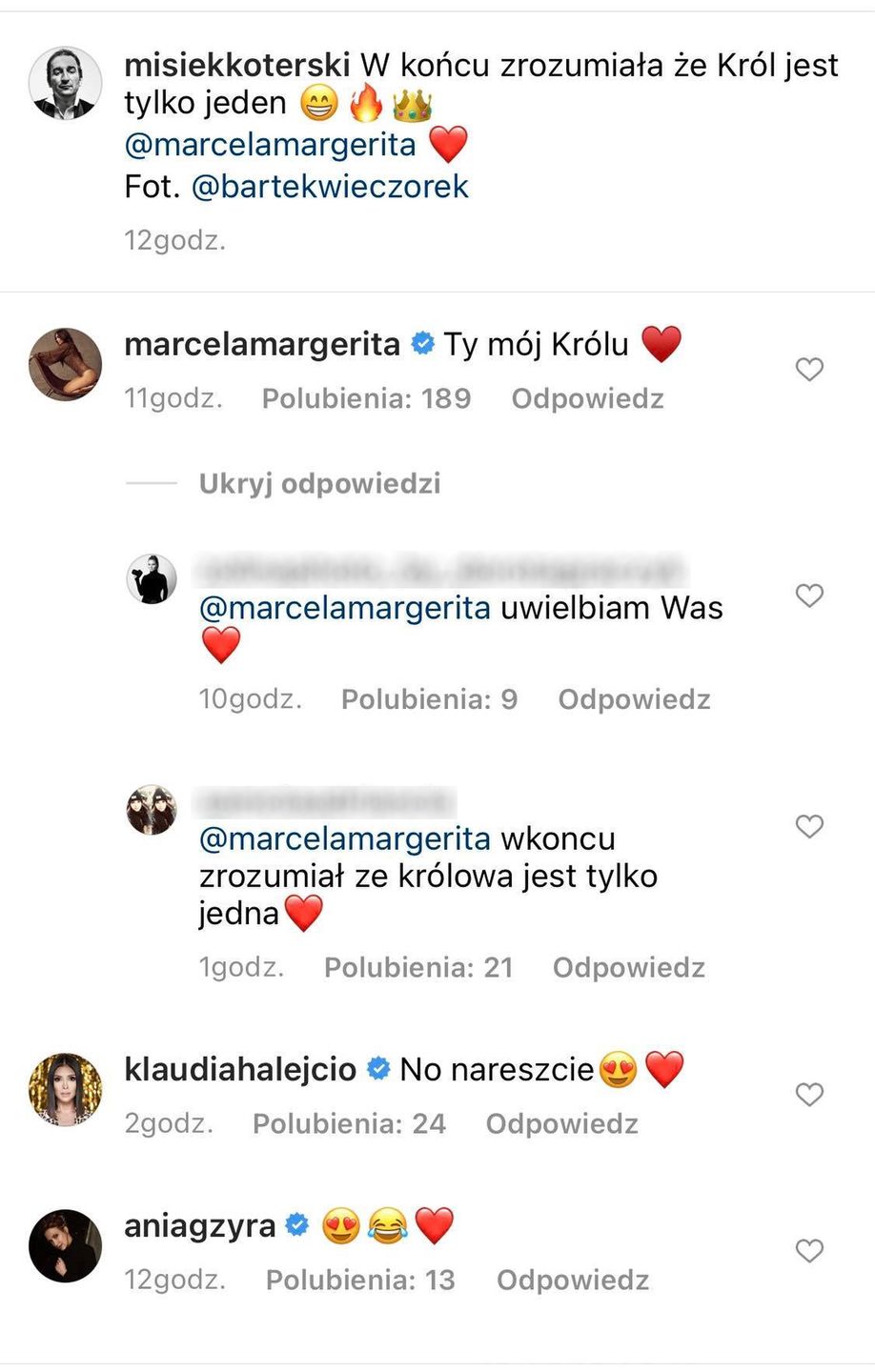 Komentarze pod postem Miśka Koterskiego 
