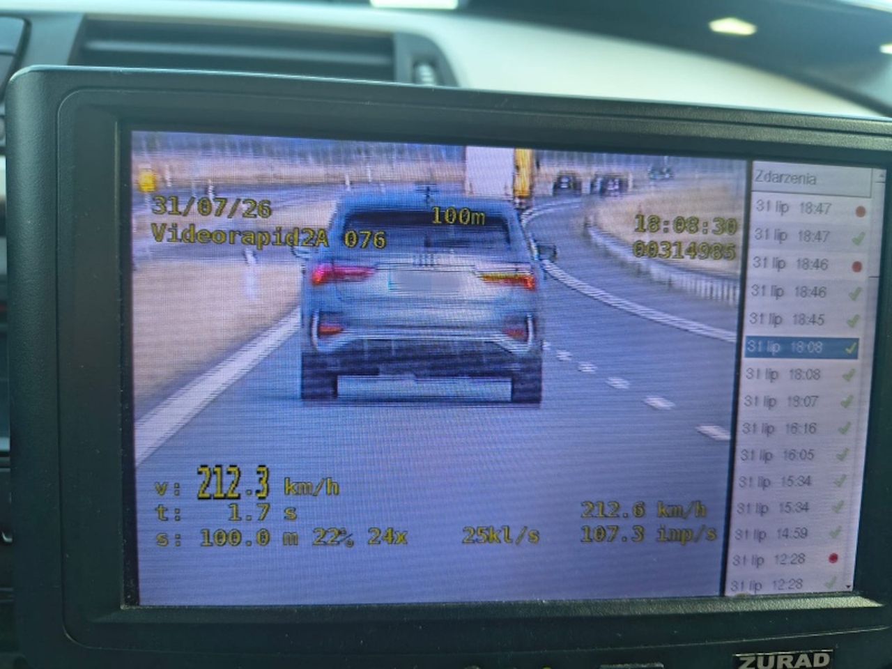 26-latek z Serbii pędził 212 km/h na S3. Tak się tłumaczył