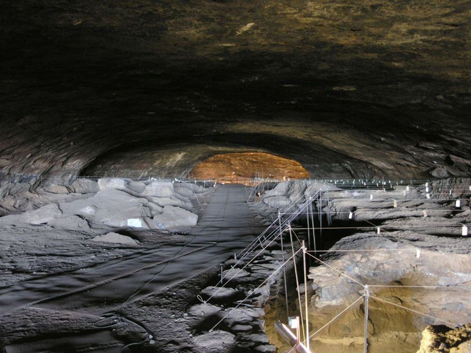 Stanowisko w jaskini Wonderwerk (fot. sciblogs.co.nz)