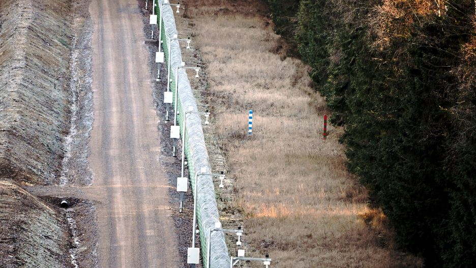 Płot na granicy Finlandii z Rosją
