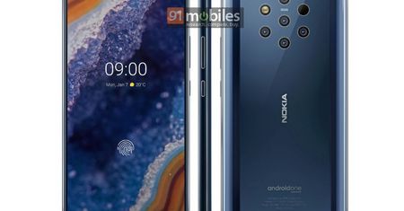 Nokia 9 PureView (i aparat z 5 obiektywami) na renderze prasowym