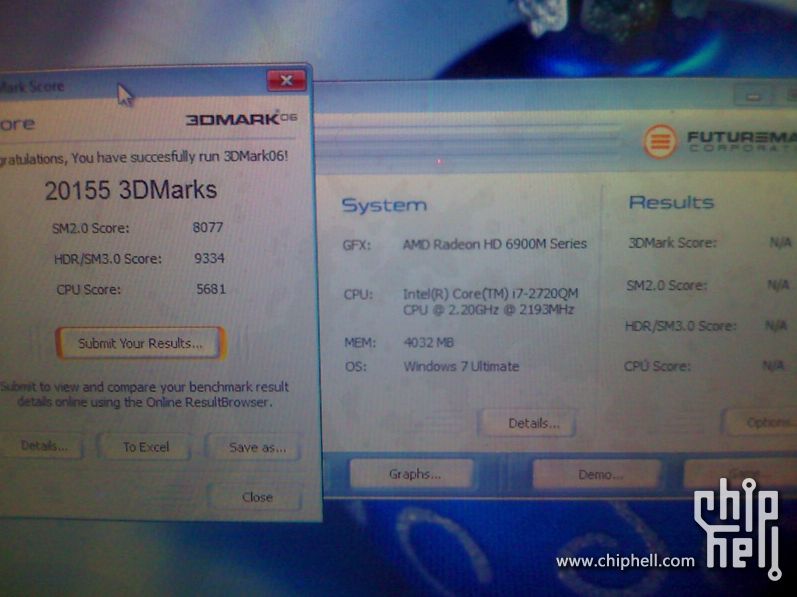 Intel Core i7-2720QM + Radeon HD 6900M (fot. yyduinihao0)