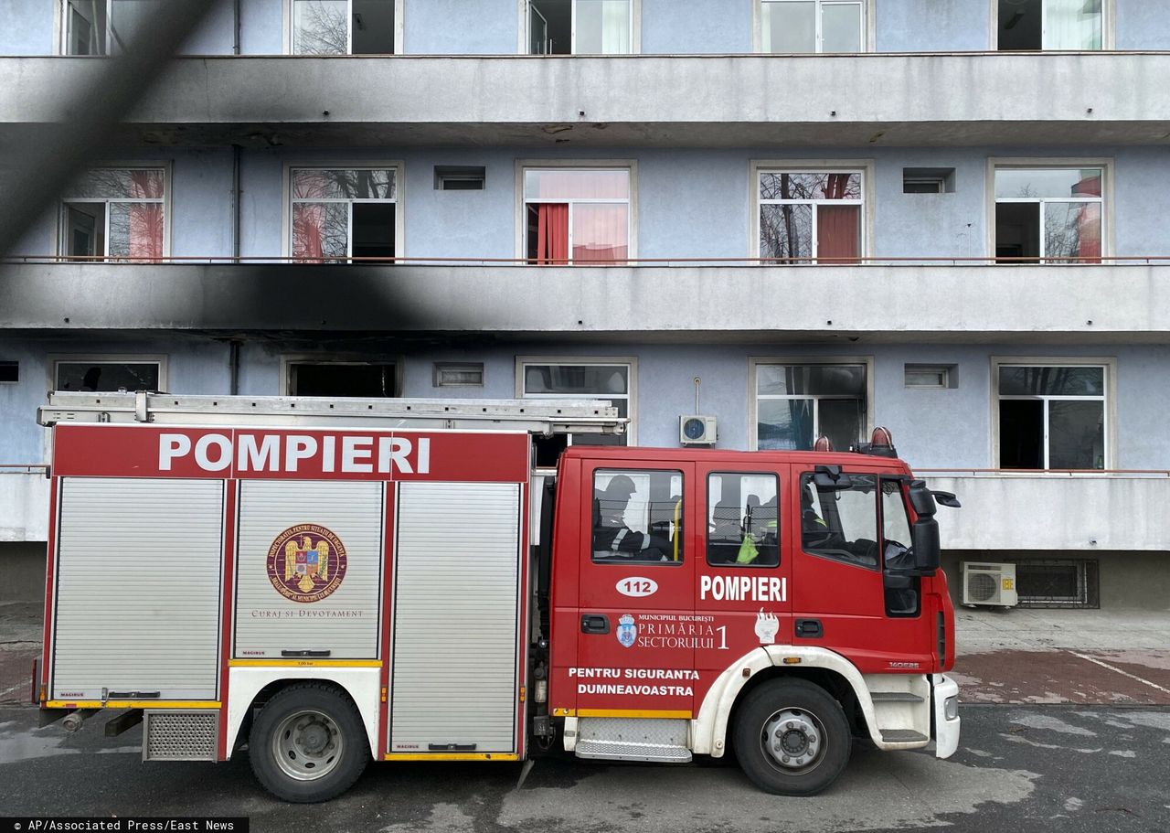 Bukareszt. Pożar w szpitalu covidowym