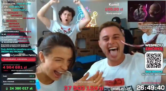 Pocałunek Julii Wieniawy i Adama Zdrójkowskiego