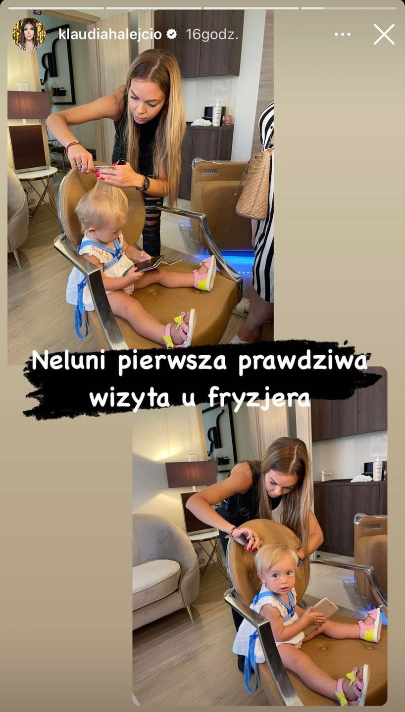 Klaudia Halejcio zabrała córkę do fryzjera 