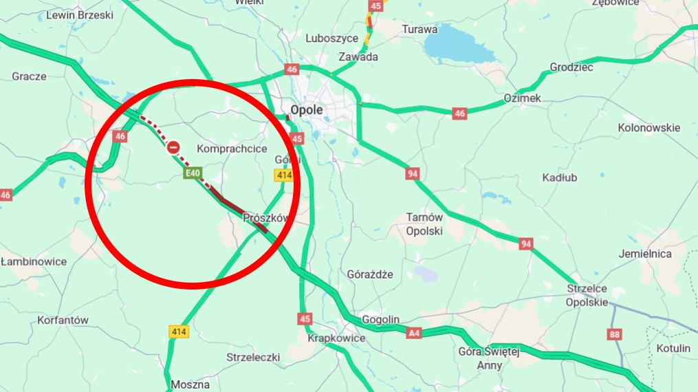 Wypadek na autostradzie A4 pod Opolem
