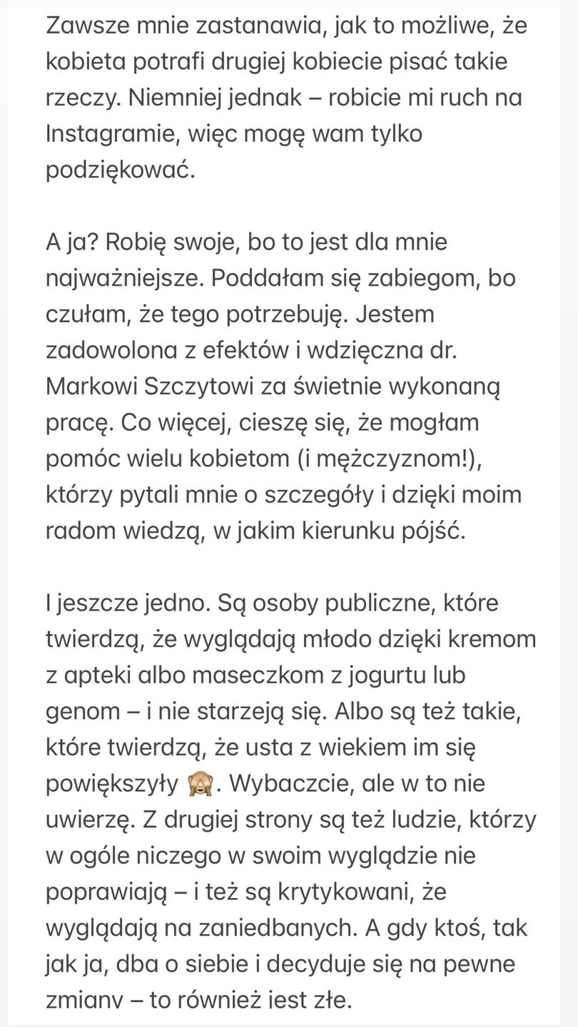 Monika Chwajoł zrobiła sobie lifting twarzy