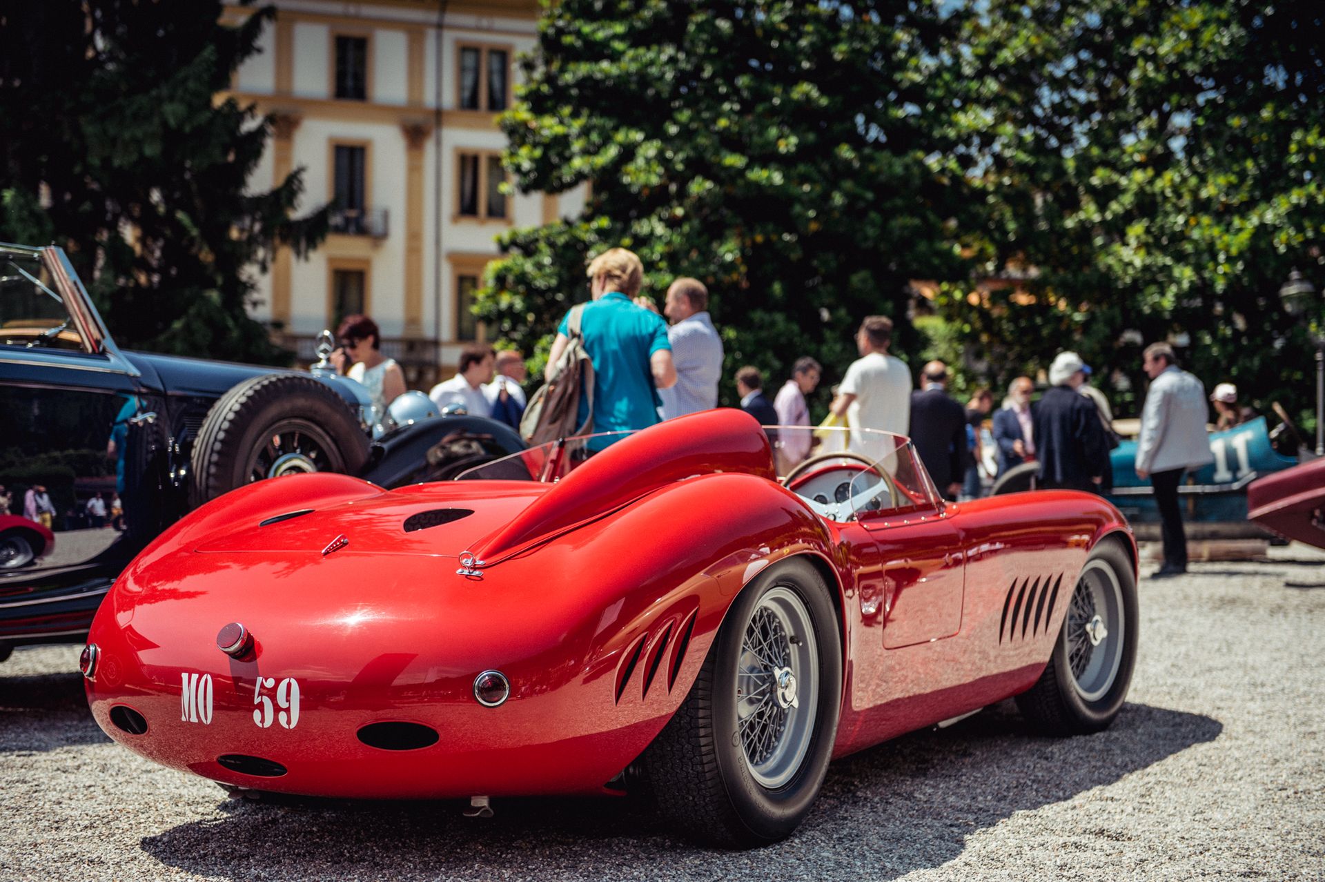 Wyścigowe Maserati 300 S z nadwoziem Fantuzzi (1958 rok). Tym razem od tyłu.