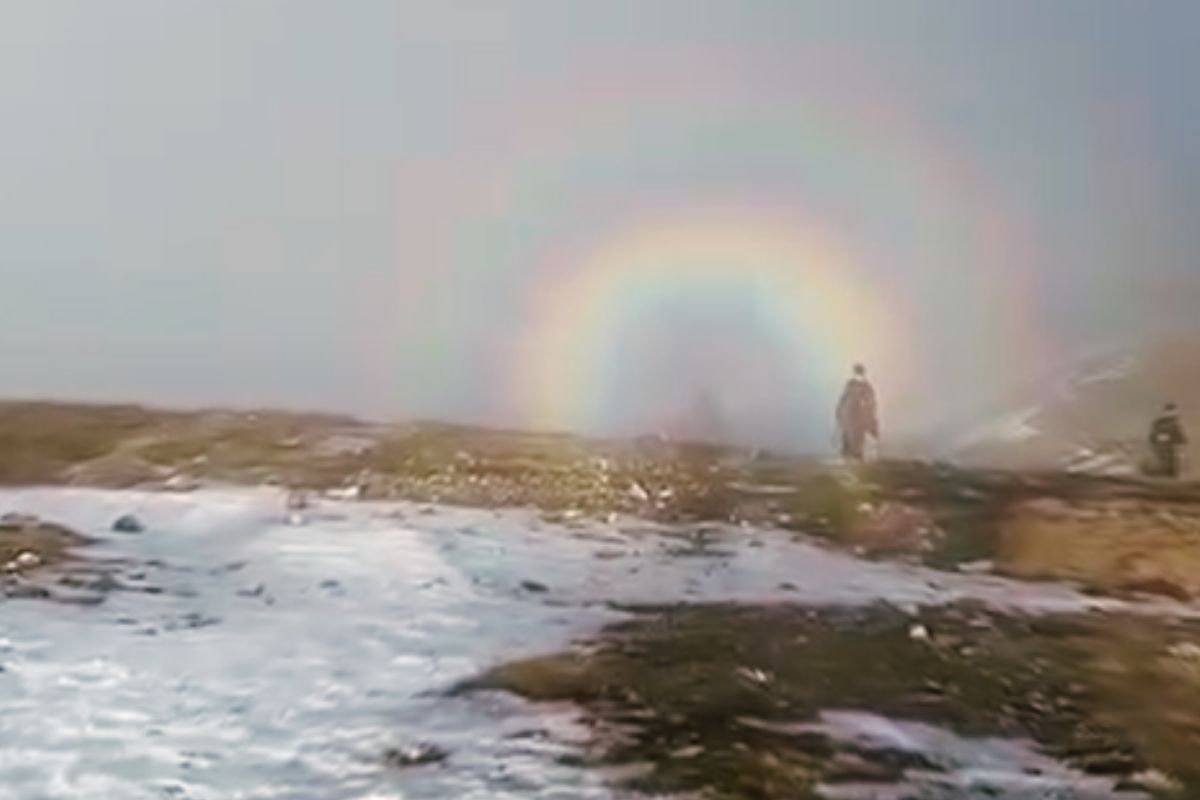 Zobaczył tęczową aureolę w Tatrach. Od razu chwycił za telefon