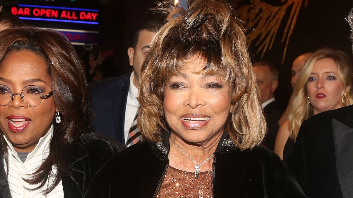 NEW YORK, NEW YORK - NOVEMBER 07:  Oprah Winfrey and Tina Turner arrive at the opening night of "Tina - The Tina Turner Musical" at Lunt-Fontanne Theatre on November 07, 2019 in New York City.  (Photo by Bruce Glikas/FilmMagic)
