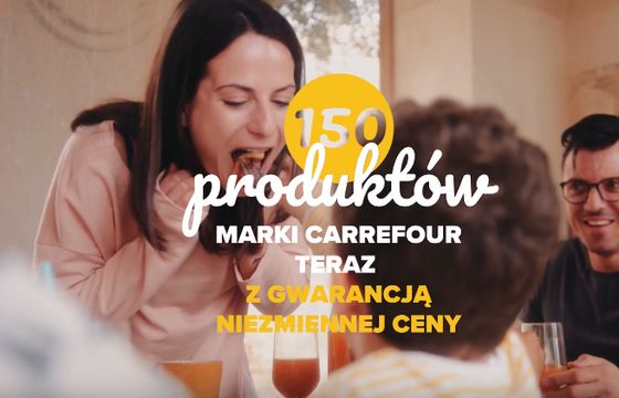 Carrefour Polska reklamuje 150 produktów marki własnej „z gwarancją niezmiennej ceny” (wideo)
