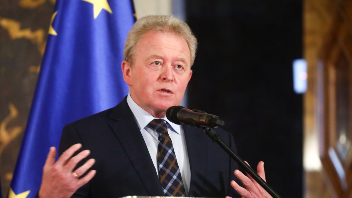 Janusz Wojciechowski, the EU's Commissioner for Agriculture, attends the Summit of Ministers of Agriculture of the Three Seas Region at the Wawel Castle in Krakow, Poland on October 25, 2021. The agriculture ministers  discussed the Common
Agricultural Policy's impact on the transformation of agriculture and rural regions to a green and digital economy in the region.  (Photo by Beata Zawrzel/NurPhoto via Getty Images)