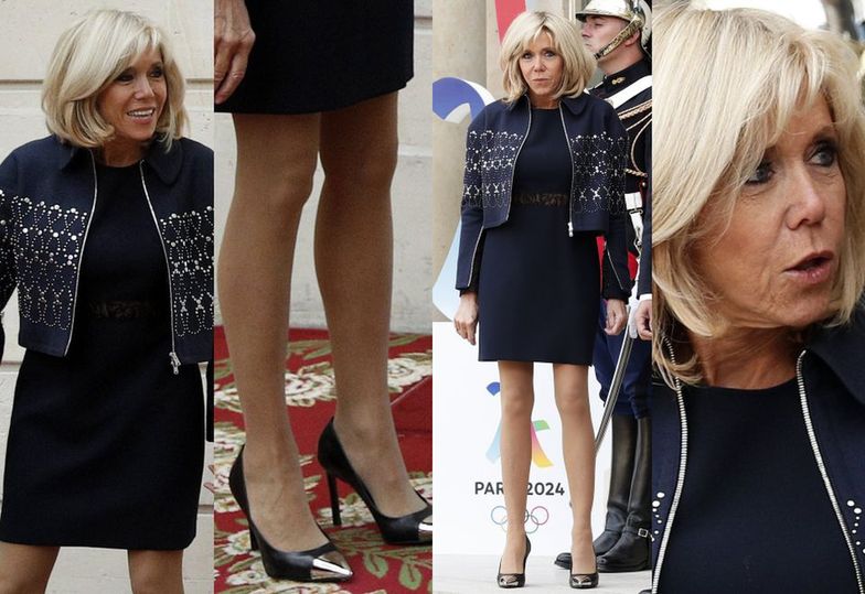 Brigitte Macron na spotkaniu w Pałacu Elizejskim