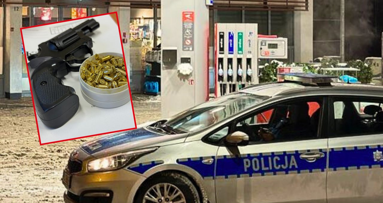 Chodzież: 69-latek z pistoletem na stacji paliw. Był pijany