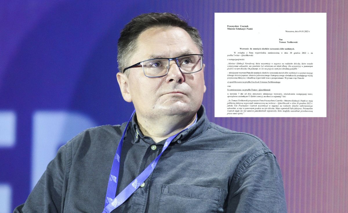 Tomasz Terlikowski dostał pismo o ministra edukacji Przemysława Czarnka