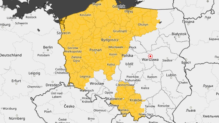Instytut Meteorologii i Gospodarki Wodnej prognozuje, że w piątek na zachodzie kraju mogą wystąpić burze. 