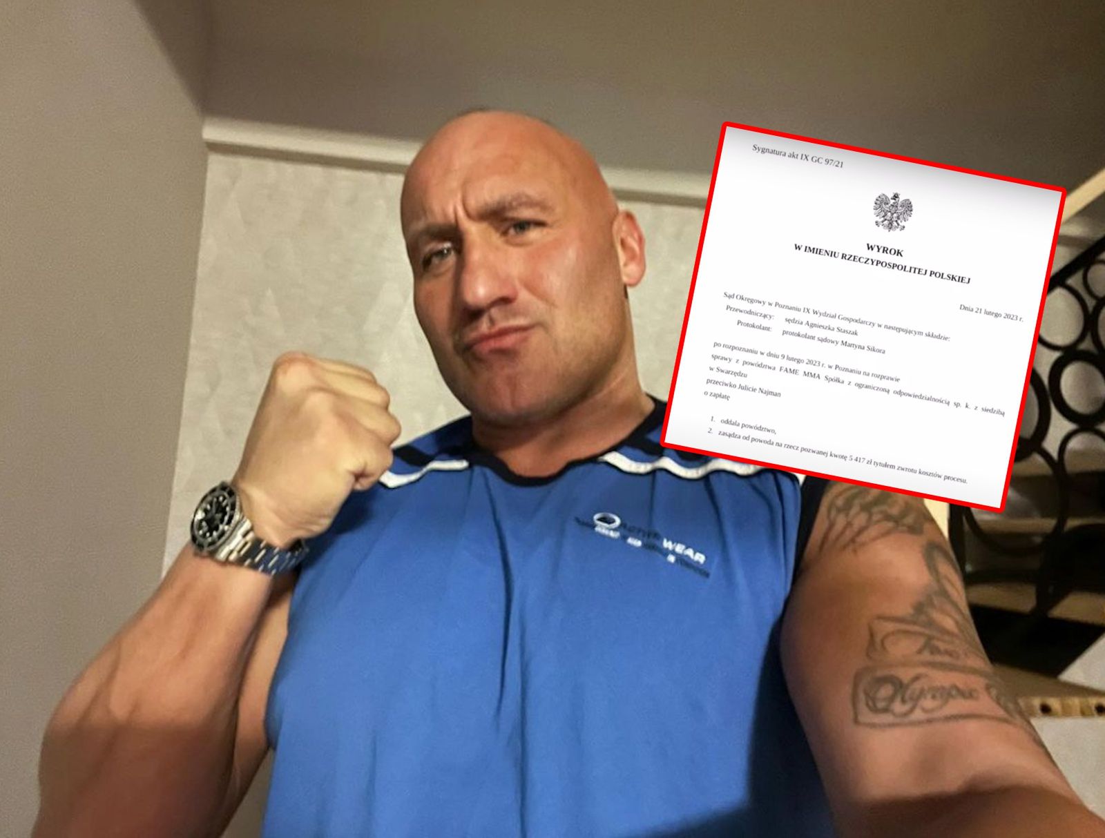 Marcin Najman wygrał w sądzie z Fame MMA