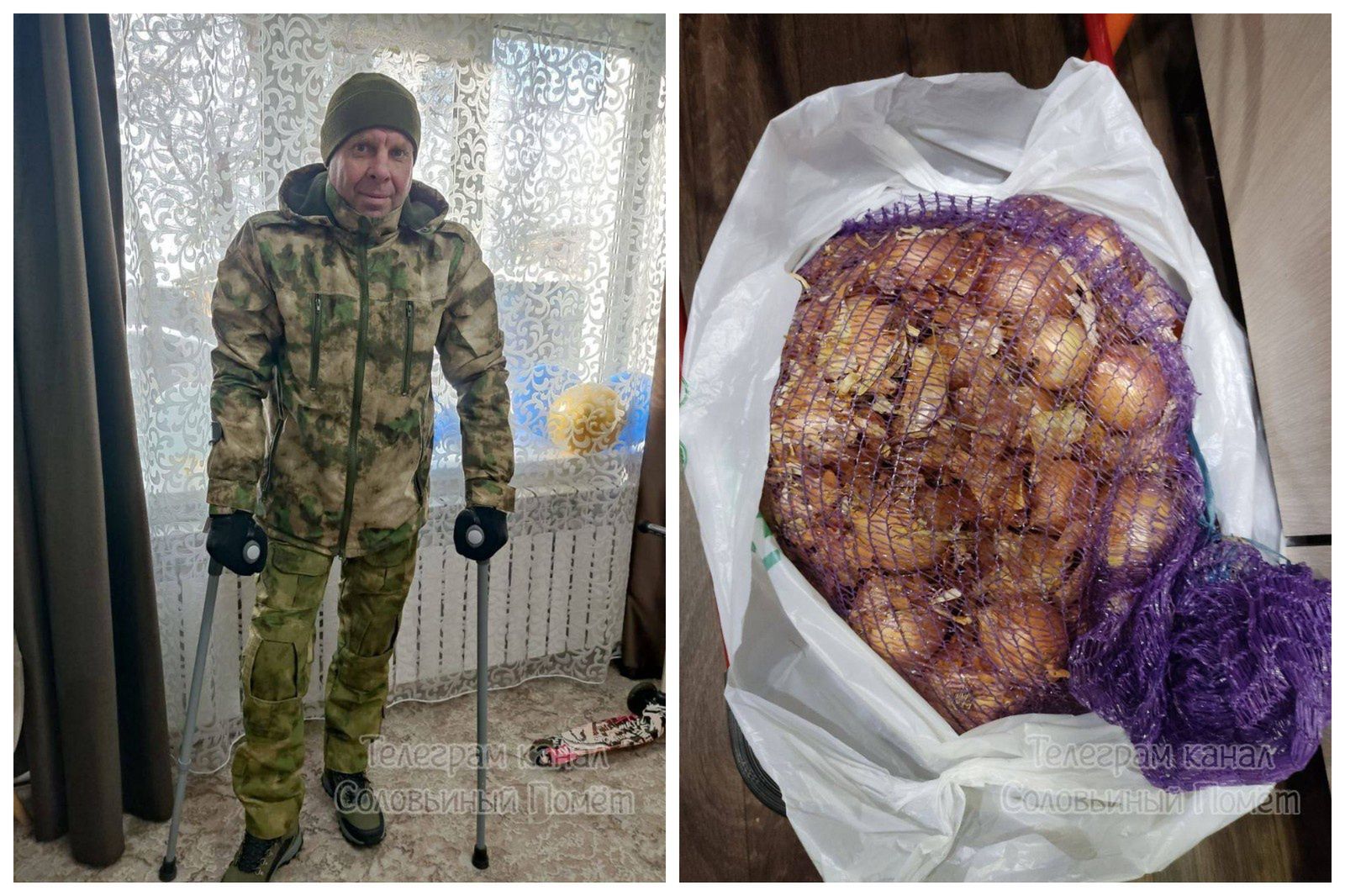 Odszkodowanie? Rosyjski weteran dostał dwa wiadra marchwi i wór cebuli