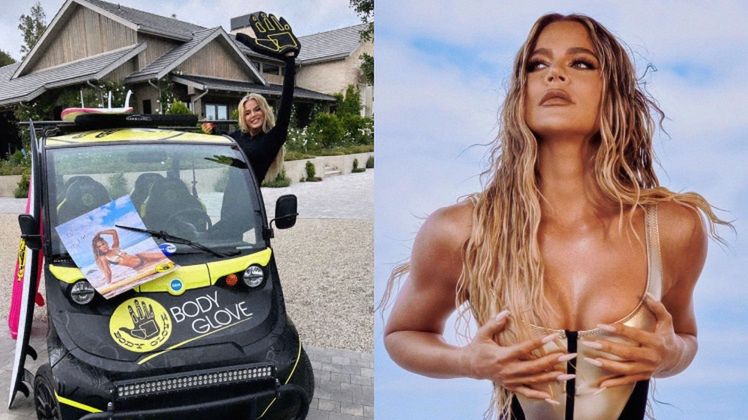 Khloe Kardashian promuje swoje stroje kąpielowe