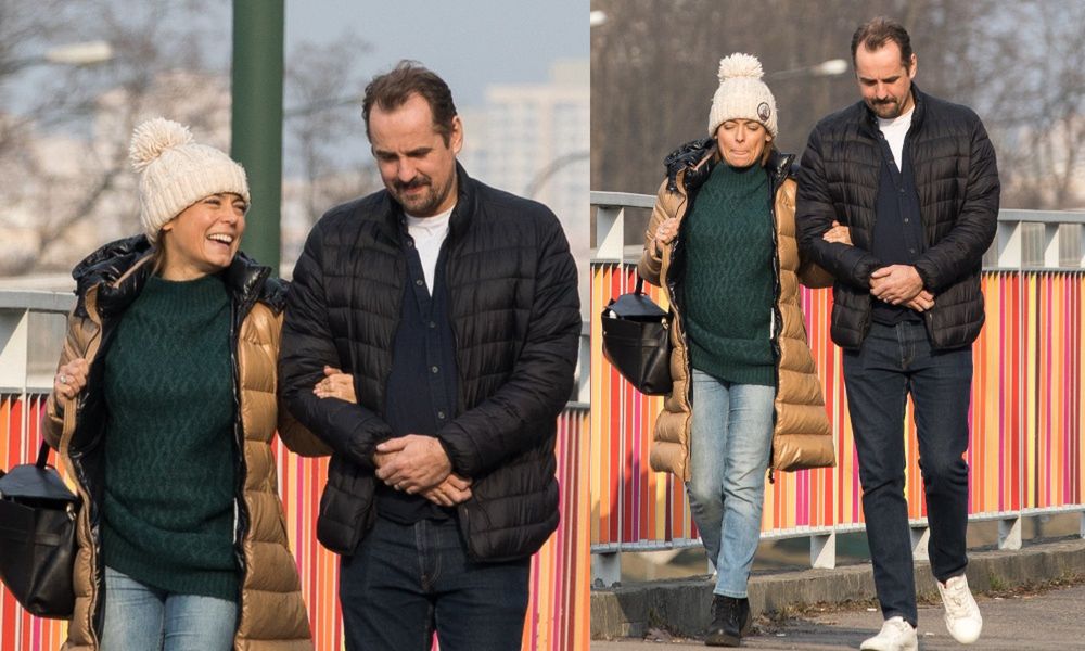 Rozanieleni Anna Mucha i Jakub Wons tuptają na romantyczną randkę