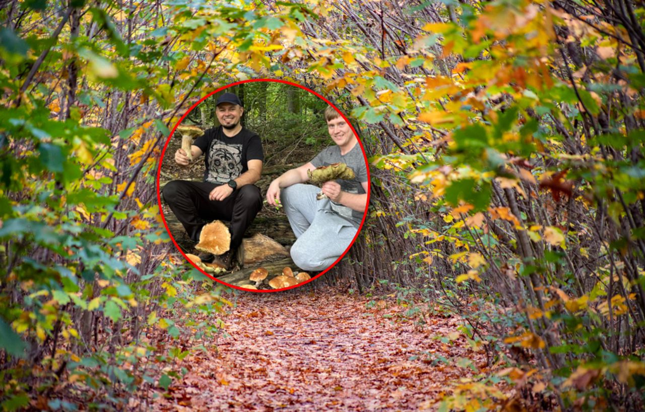 Zdjęcie z lasu. Znaleźli gigantycznego borowika. Ważył 2 kg