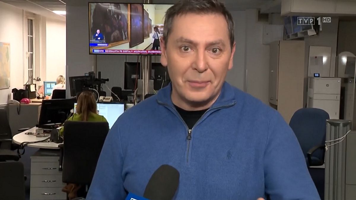 Michał Adamczyk pojawił się w głównym wydaniu "Wiadomości" TVP