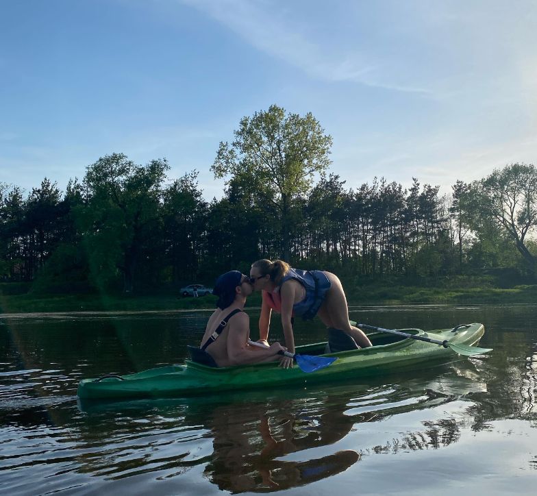 Wiktoria Gąsiewska ze swoim partnerem 