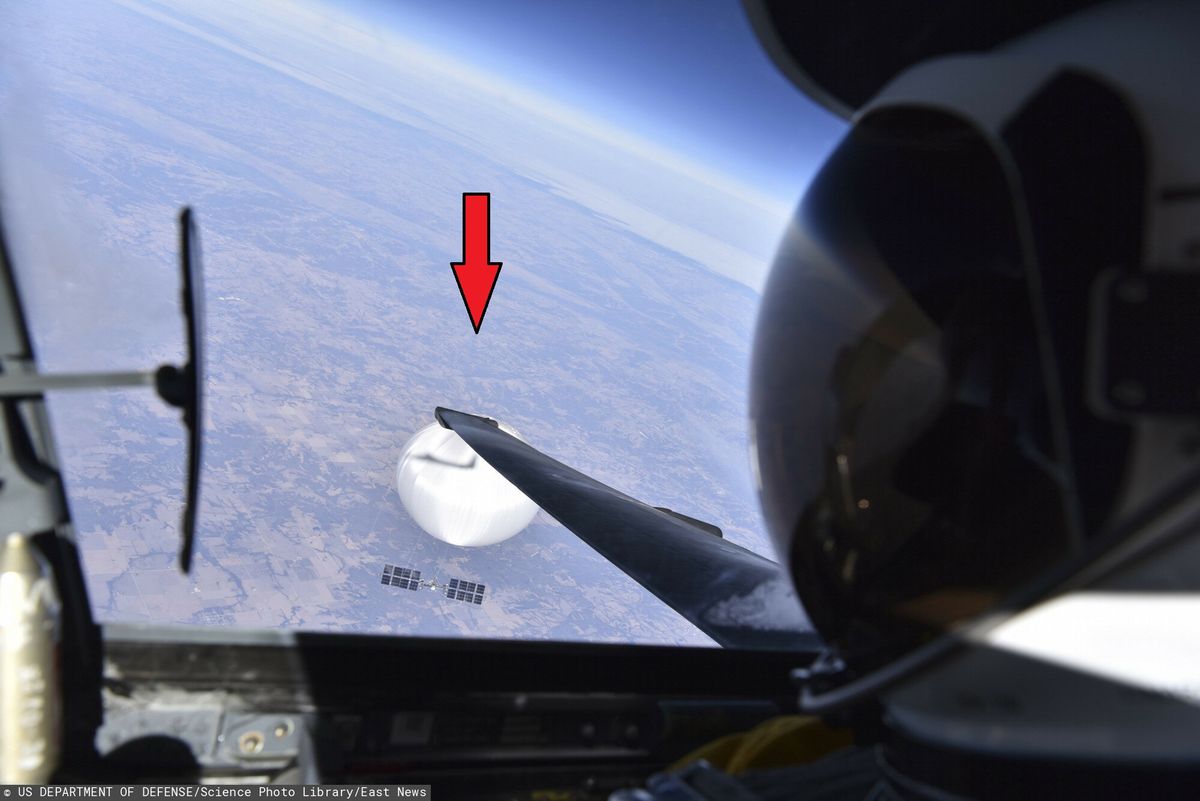 Chiński balon szpiegowski obserwowany przez Siły Powietrzne USA