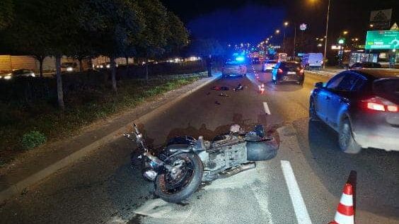 Motocyklista w szpitalu