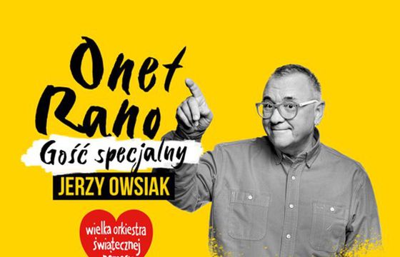 Pierwsze wydanie programu "Onet Rano Gość Specjalny", za kierownicą Jerzy Owsiak