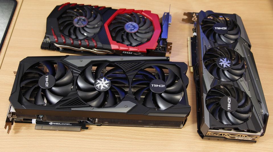 Inno3D RTX 4070, 3070 oraz MSI GTX 1070. Do kompletu brakuje RTX 2070.