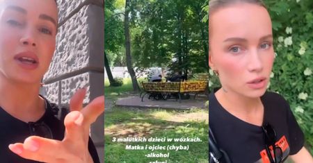 Z parku prosto na komisariat: "Trzy malutkie dzieci w wózkach. Matka i ojciec (chyba). Alkohol, szlugi". Maffashion mówi, co się wydarzyło