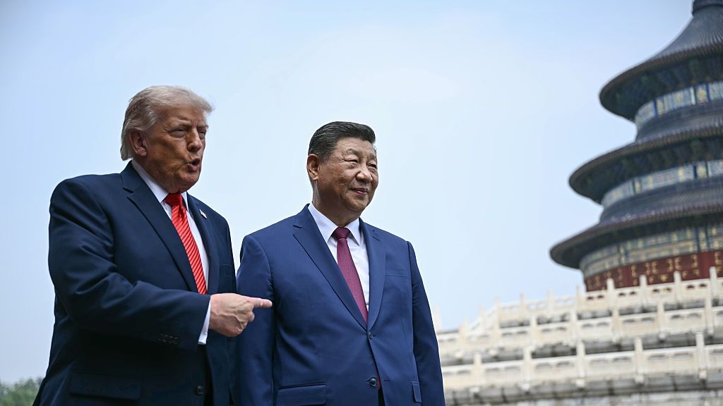 U.S. President Trump Meets With China's President Xi And Attends State Banquet
BEIJING, CHINA - MAY 14: China's President Xi Jinping (R) and US President Donald Trump visit the Temple of Heaven on May 14, 2026 in Beijing, China. Xi warned Trump that the issue of Taiwan could push their two countries into "conflict" if mishandled, a stark opening salvo as a superpower summit set to tackle numerous thorny issues began in Beijing on May 14. (Photo by Brendan Smialowski - Pool/Getty Images)
China Pool