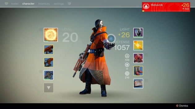 Destiny poziom postaci