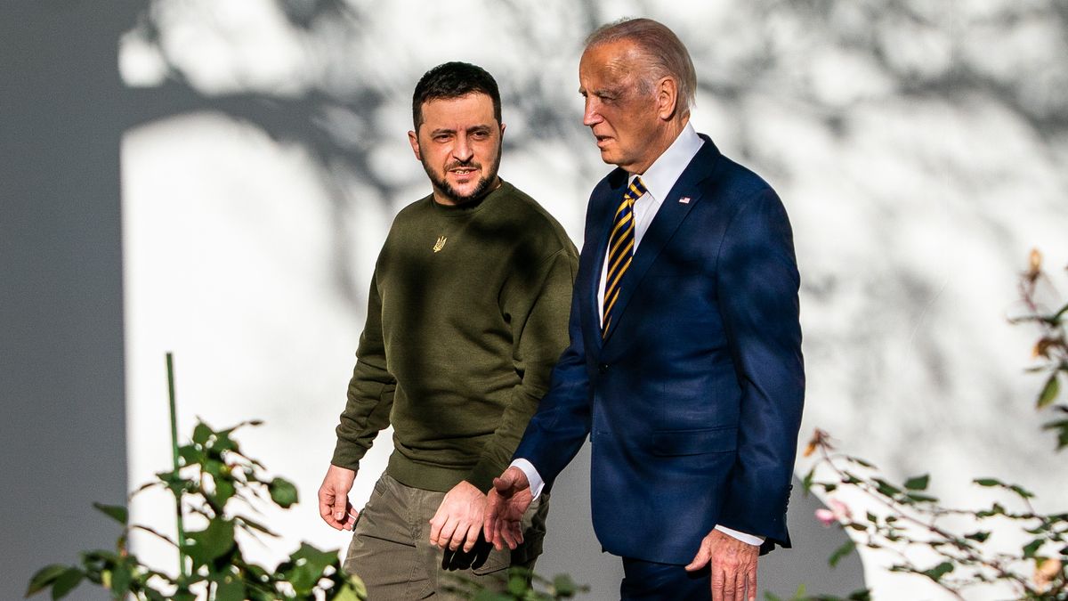 Joe Biden i Wołodymyr Zełenski