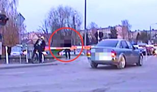 Przechodziła przez torowisko po zamknięciu rogatek. Nie wiedziała, że jest nagrywana