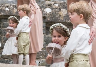 Szczęśliwa księżniczka Charlotte i ciekawski George na ślubie cioci Pippy (ZDJĘCIA)