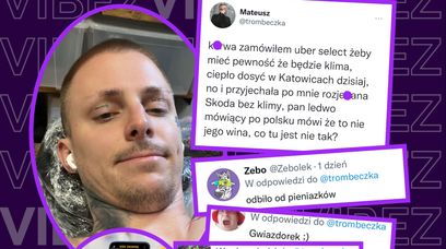 Tromba skarży się na usługę Uber Select. Fani: "odje*ało od pieniążków?"