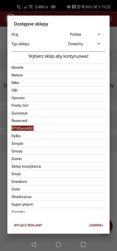 Lista sklepów to już prawie 50 pozycji