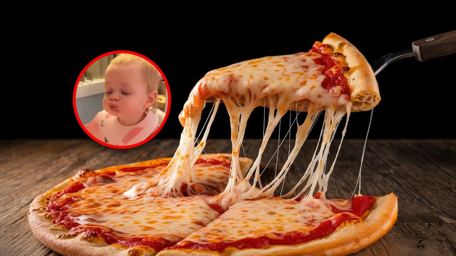 Reakcja dziecka na pizzę