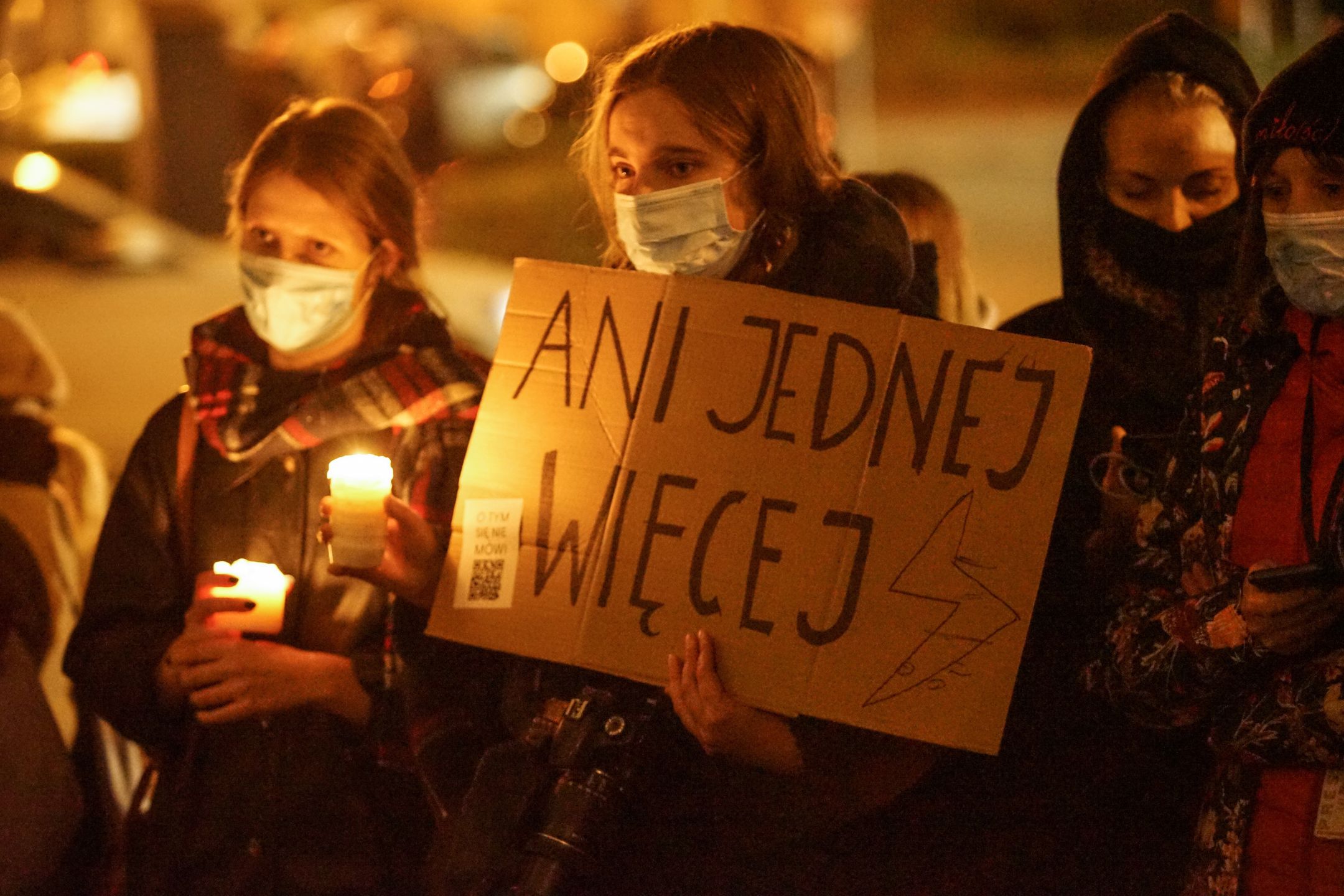 Protest Against Abortion Ban In Gdansk, PolandPeople gathering in front of ruling Law Aand Justice (PiS) party office to protest against abortion ban are seen in Gdansk, Poland, on 1 November 2021 People protest due first victim of the abortion ban was confirmed in Poland. Woman died as doctors waited for the foetus to die instead of aborting it, in which time she suffered from a septic shock. Woman holding banner that speaks - Not one more! - is seen (Photo by Michal Fludra/NurPhoto via Getty Images)NurPhotonurphoto, general news, social issue, november 1, 1st november 2021, demonstrators, gathering, abortion ban