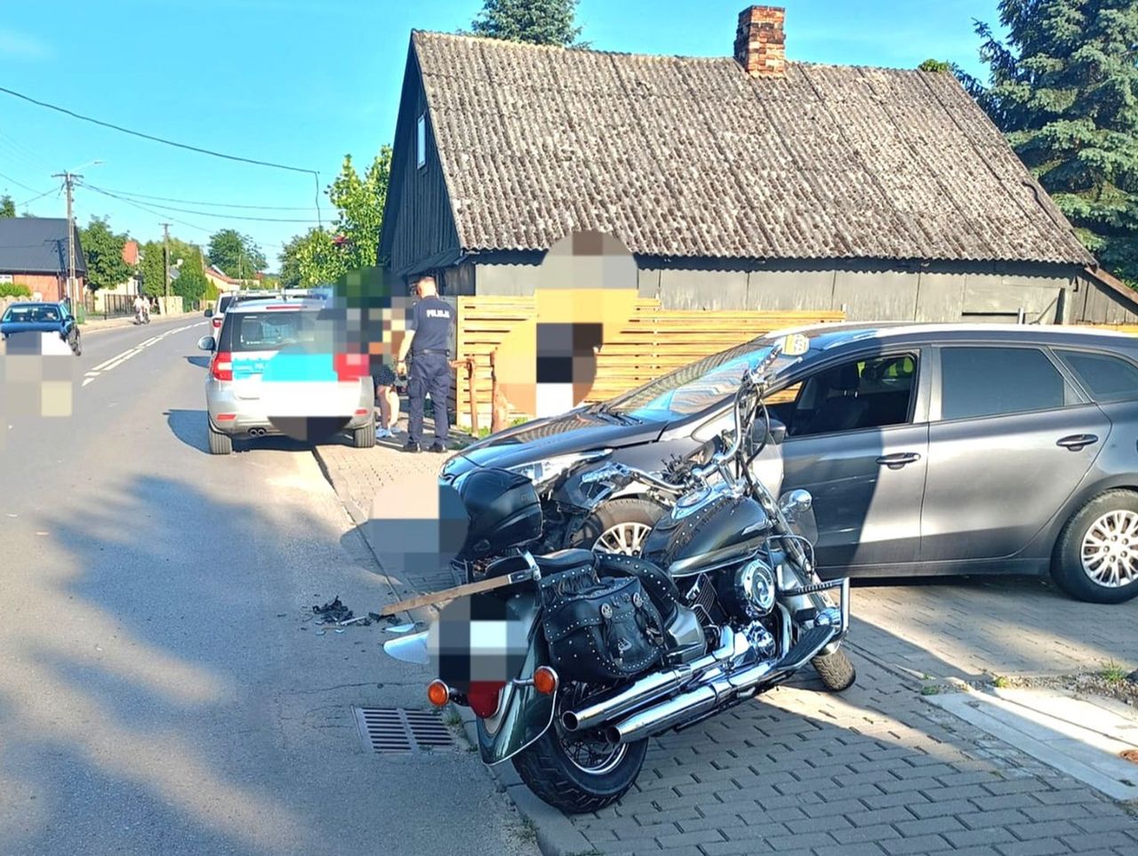 Wypadek w Kamionce. 62-letni motocyklista w szpitalu
