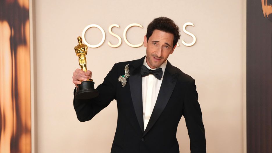 HOLLYWOOD, CALIFORNIA - MARCH 02: Adrien Brody, winner of the Best Actor in a Leading Role for “The Brutalist”, poses in the press room during the 97th Annual Oscars at Dolby Theatre on March 02, 2025 in Hollywood, California. (Photo by Jeff Kravitz/FilmMagic)