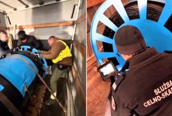 Odkrycie na A4. Kierowca miał skrytkę w szpuli z kablem